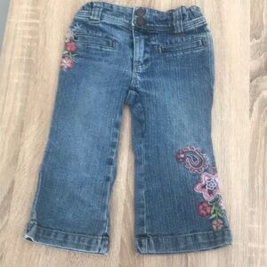 4/25 sale Cherokee Toddler embroidered jeans size 18 months.